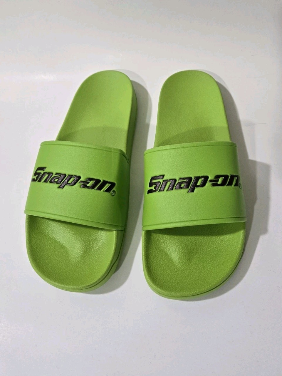 Snap On Tools SLIP ON SLIDE SANDALS FLIP FLOPS SLIPPERS SIZE 9-13 Green PROMO NW