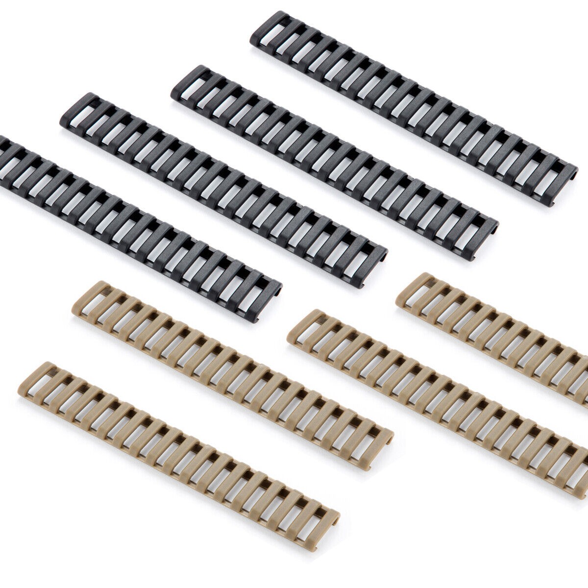 8 Pieces Heat Resistant Picatinny Ladder Rail Covers 18 Slot