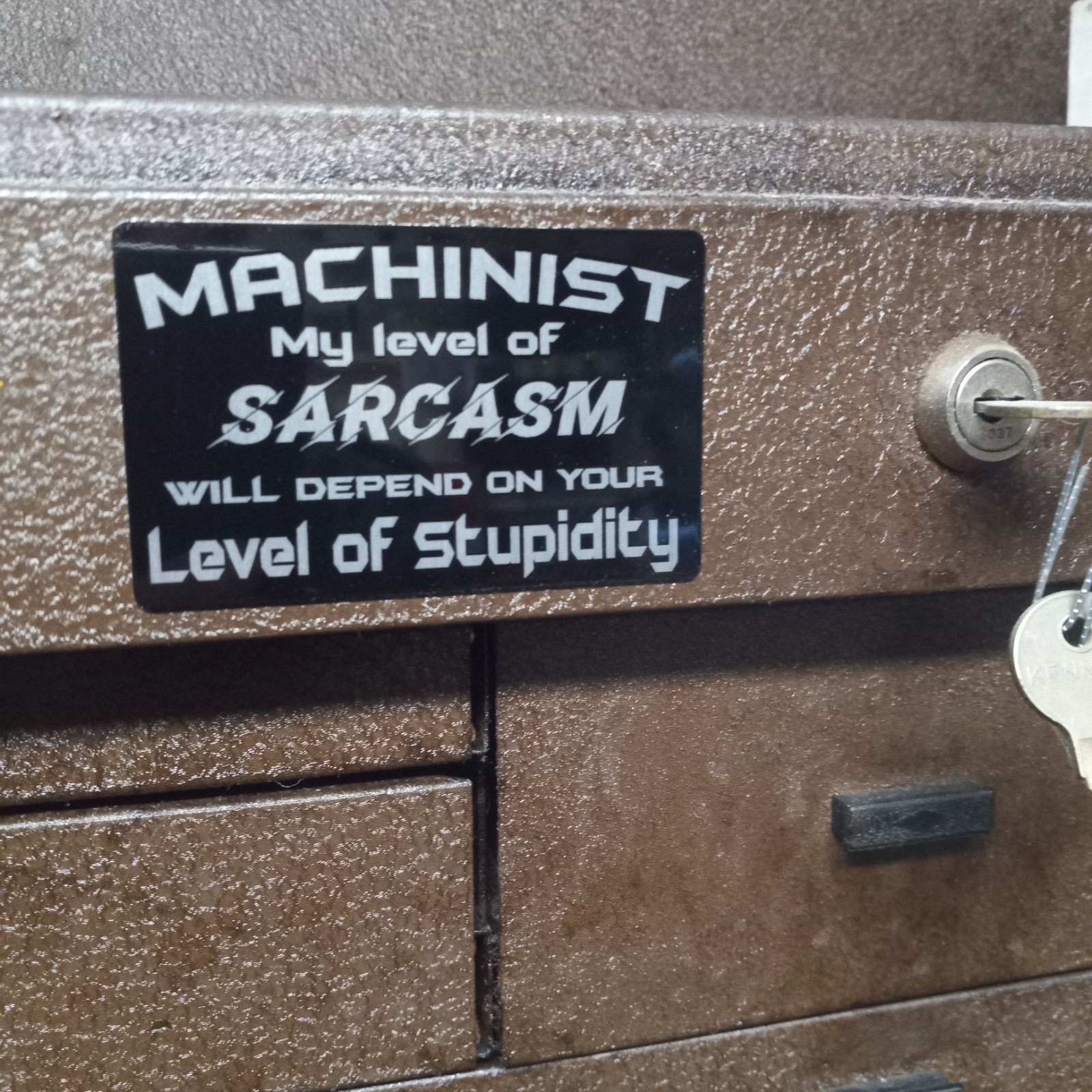 Magnetic Machinist Tool Box Sign  | Machine Shop  | CNC Operator