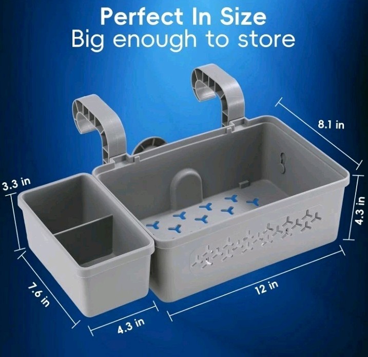 Poolside Storage Basket W/Pool Cup Holder Outdoor Pool Storage Container Basket