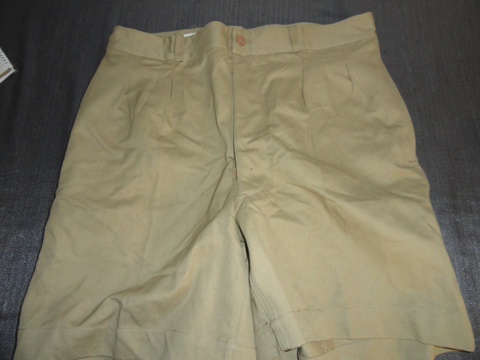DEADSTOCK M-52 M 1952 Military French Shorts Khaki Tan Uniform Shorts 36X6.5