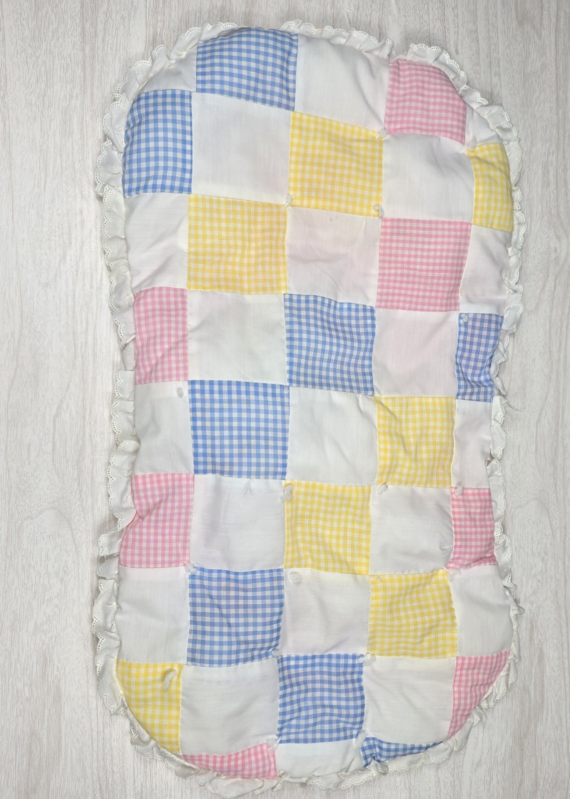 Vtg Quilted Baby Highchair / Stroller Cover  Bassinet Insert, Handmade, Pink🍼🧸