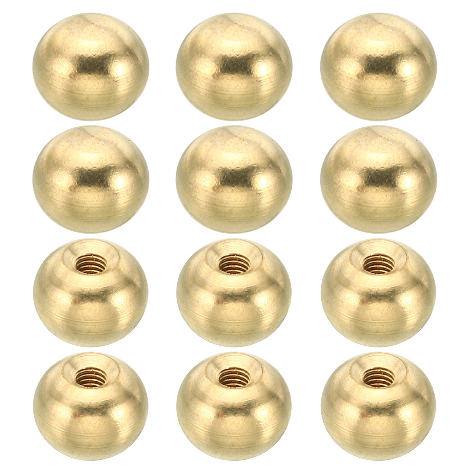 12PCS M3x10mm Thread Cap Nuts Knob Brass Ball Lamp Screw Caps Nut Cover Nut