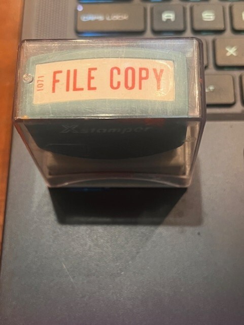X-Stamper Message Stamp,  FILE COPY