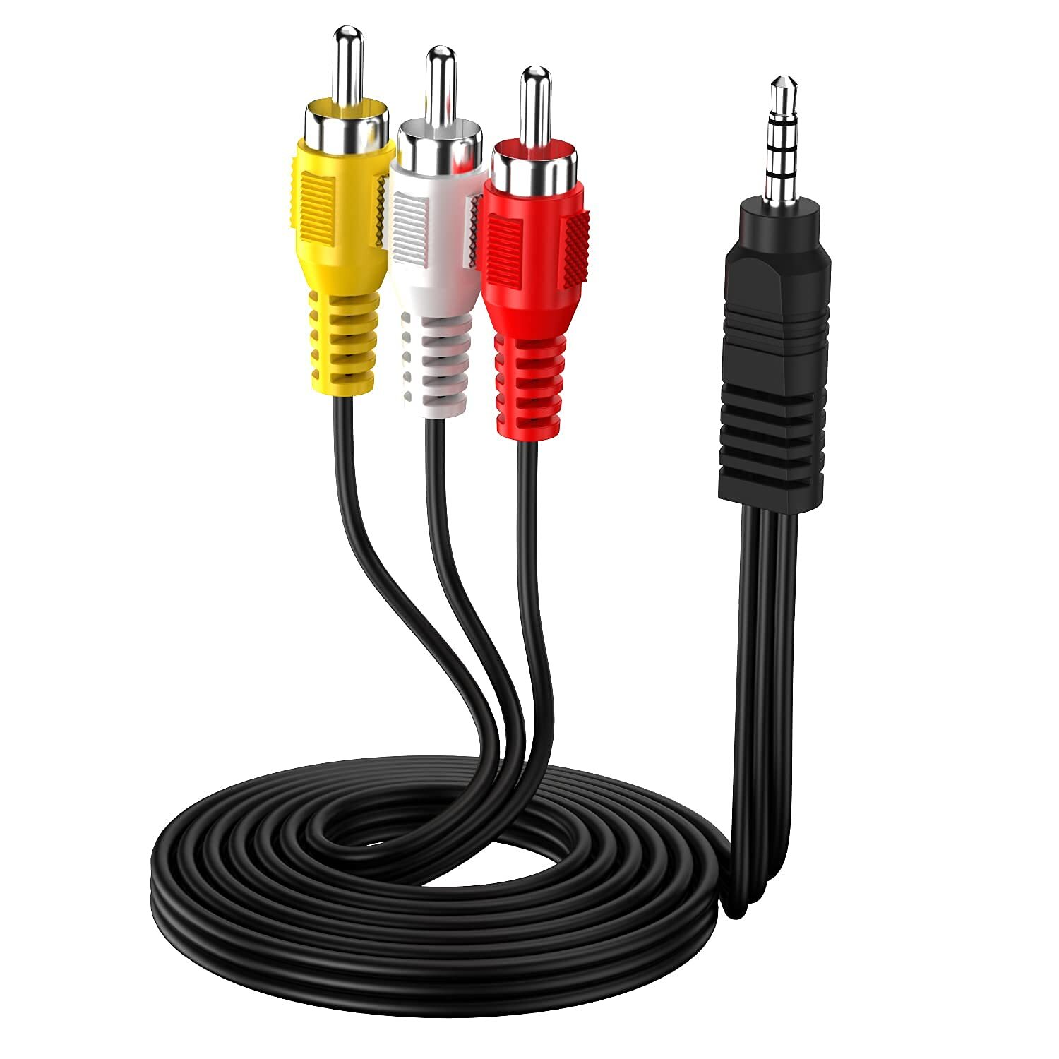 Eanetf 3.5mm RCA Camcorder Handycam Audio Video Output Cable 1/8" TRRS 3 RCA 5ft