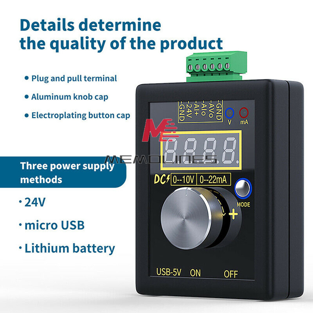 Digital Display 4-20mA 0-10V Voltage Signal Generator 0-20mA Current Transmitter