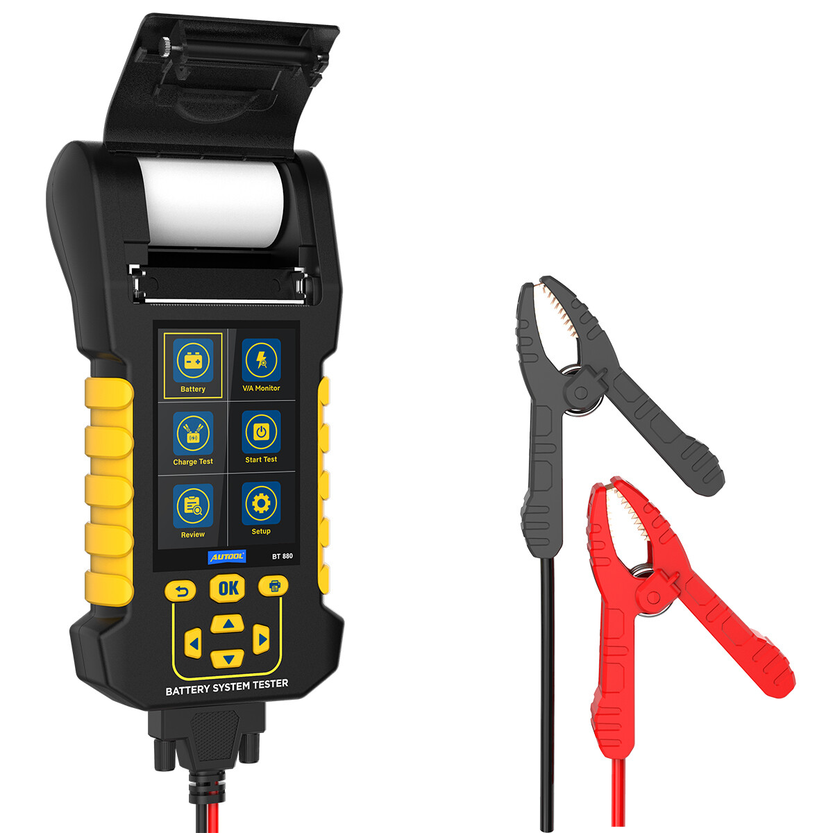 8-30V Car Battery Load Tester with Printer Charging Cranking V/A Monitor 2000CCA