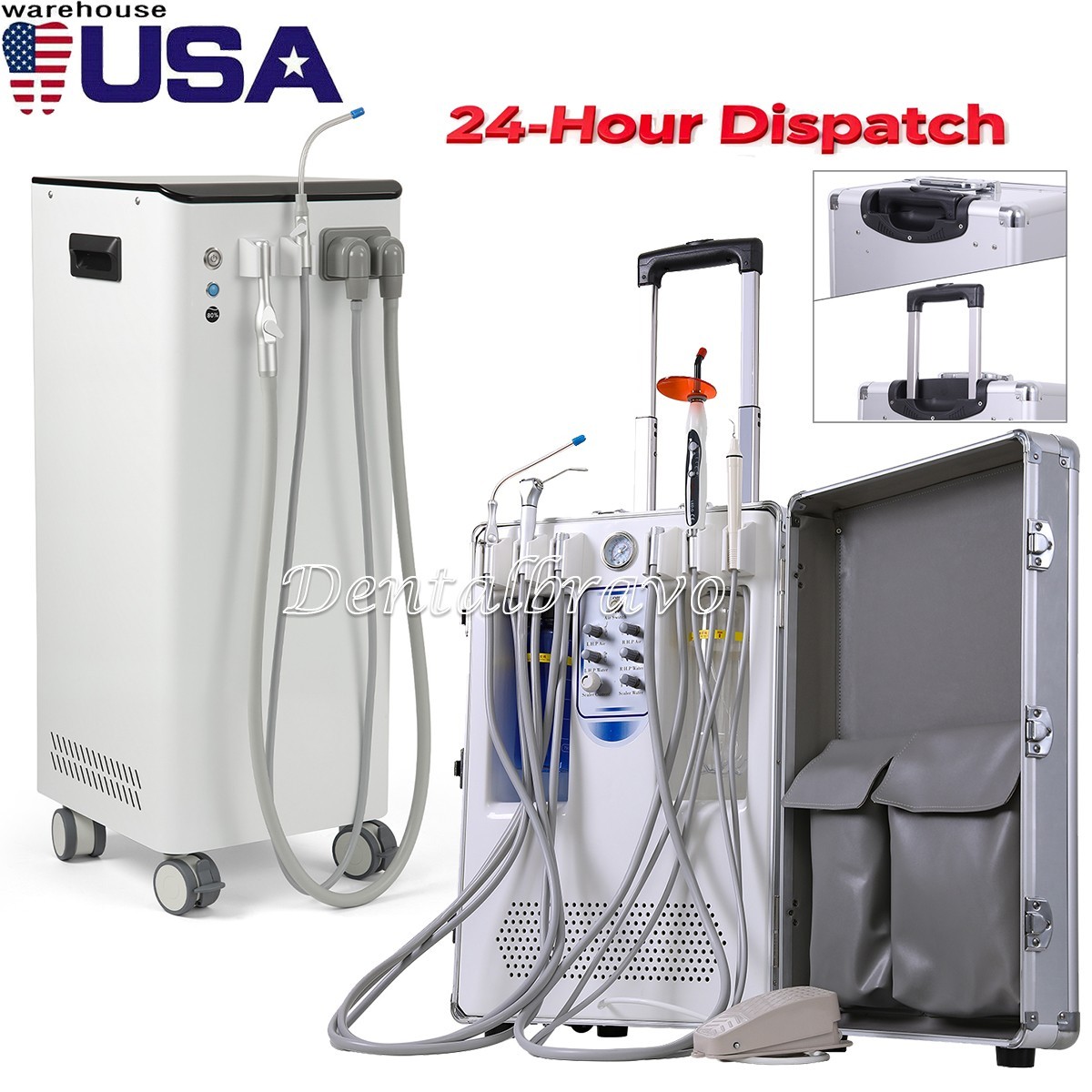 Portable Mobile Dental Delivery Unit System Suction Air Compressor /Suction Unit