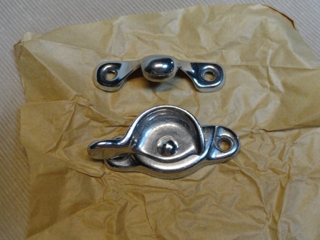 Vintage Nickel-Plated Sash Lock 1950's 'New Old Stock' Made in USA w/ Screws