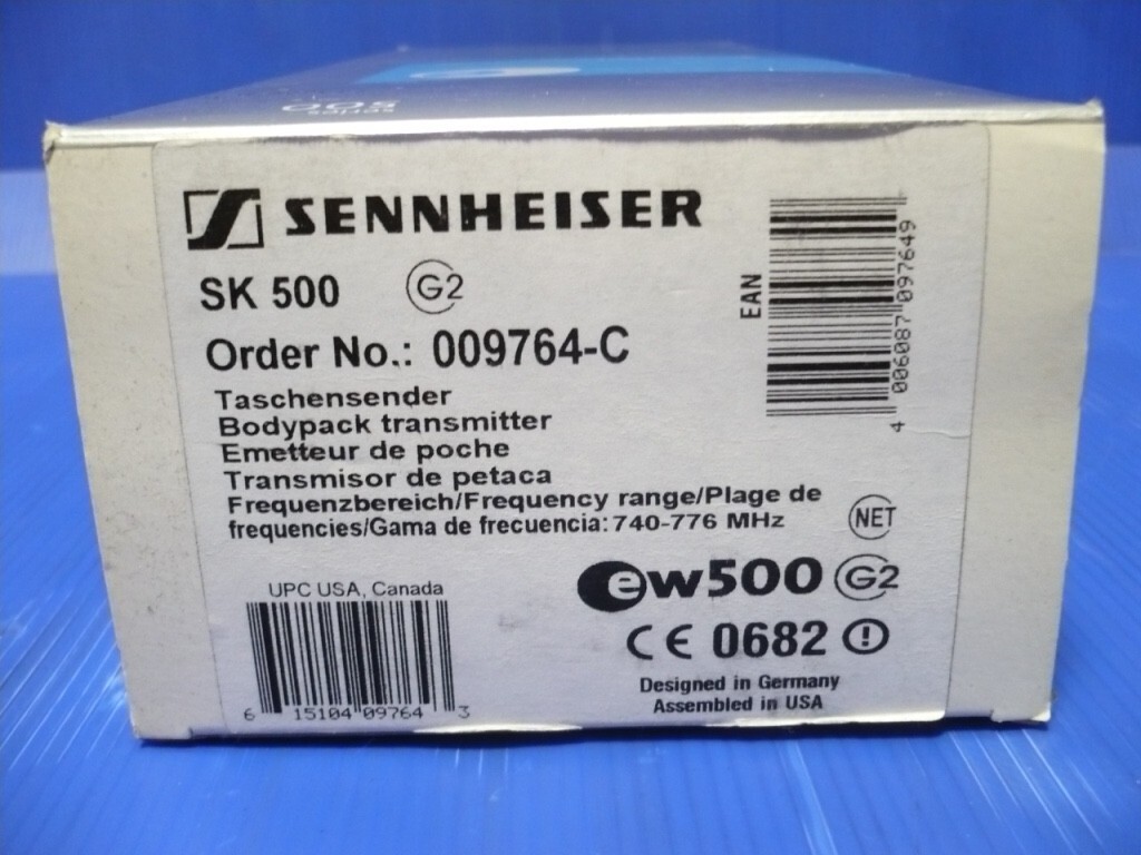 Brand new Sennheiser SK-500 G2 "C" wireless receiver, 740-776 MHz