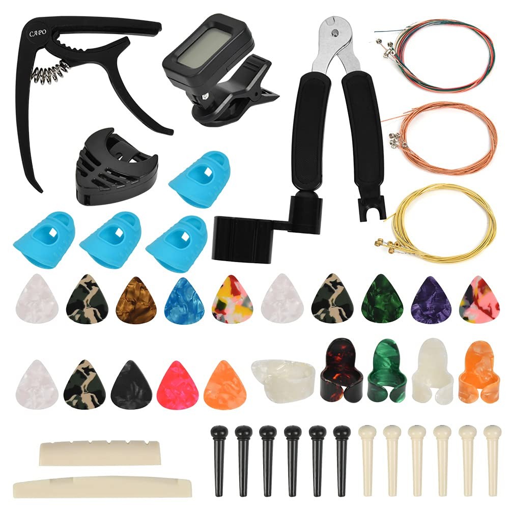 Guitar Accessories Kit Tool Changing Include Acoustic Gold