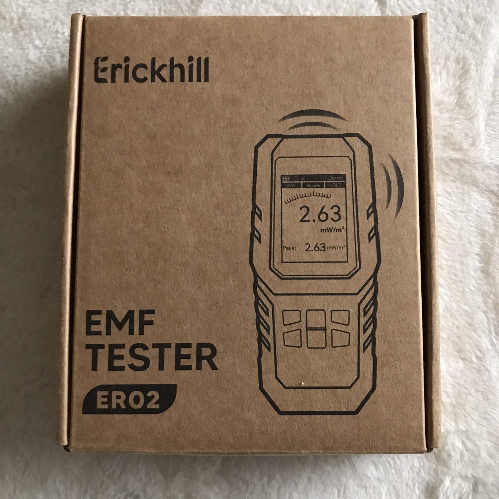 ERICKHILL ER02 EMF Meter Electromagnetic Field Radiation EF RF MF Detector Tool