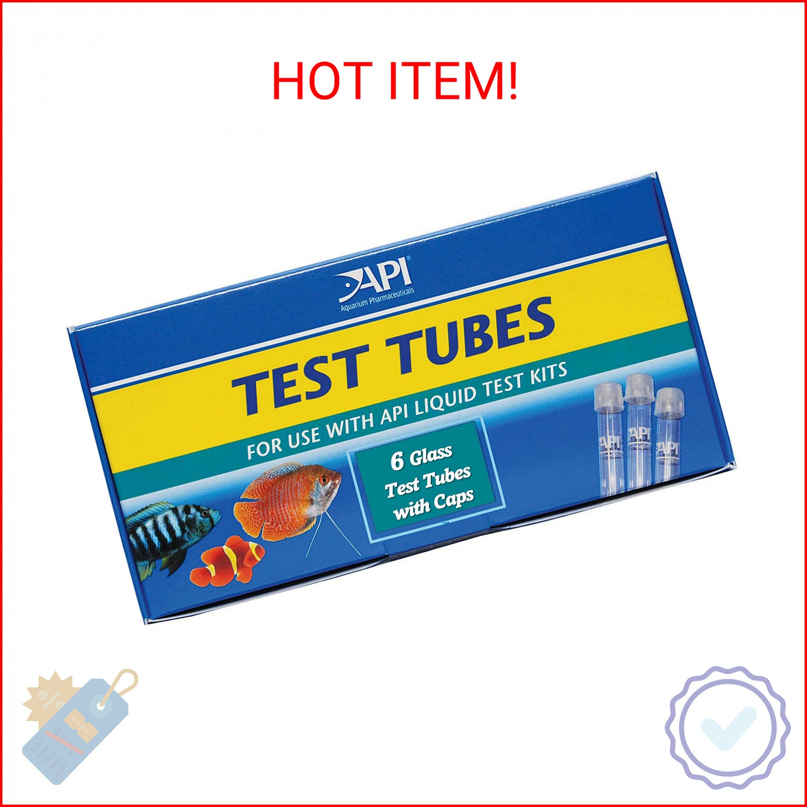 API Replacement Test Tubes for Aquarium Test Kits 6 Pack Bundle