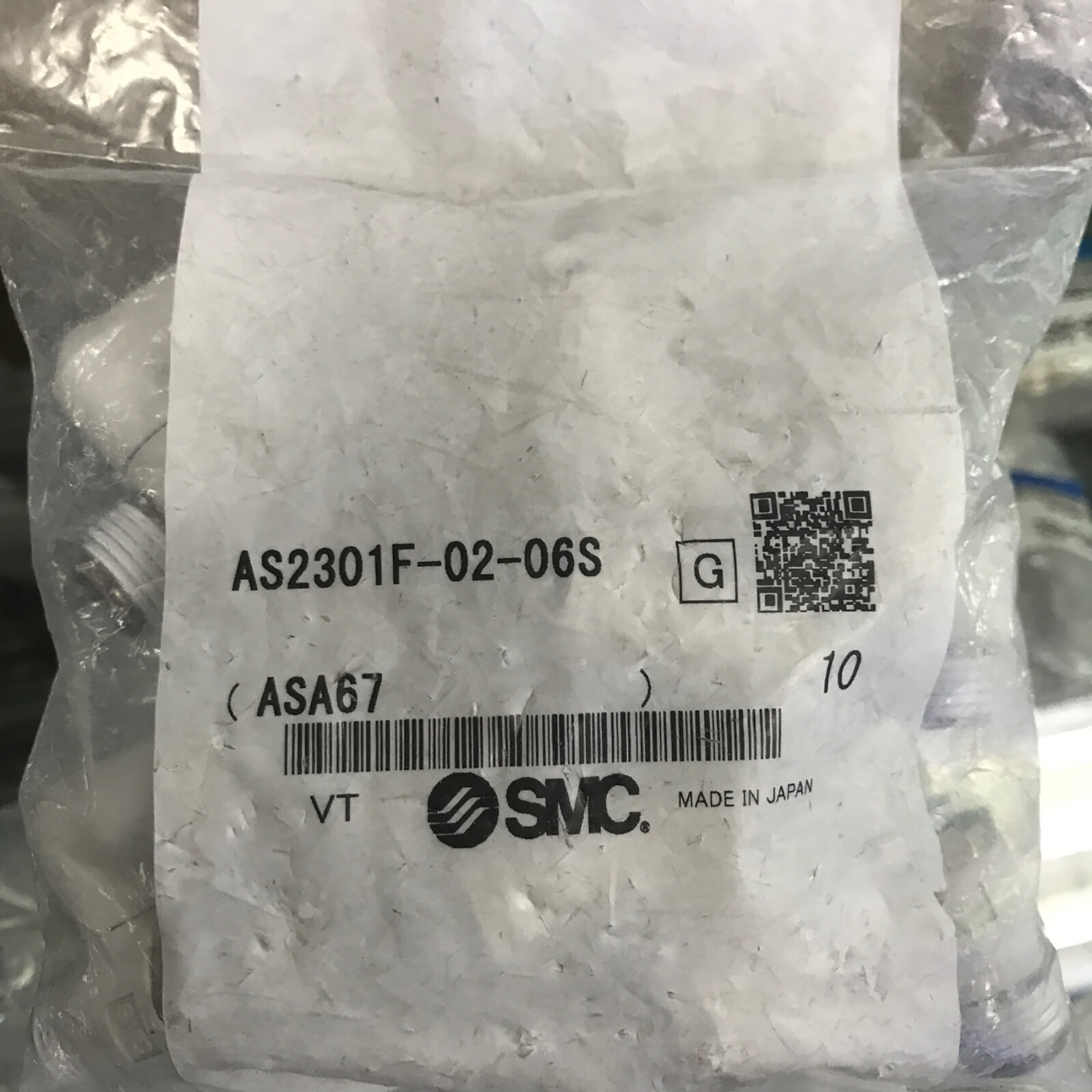 10pcs SMC AS2301F-02-06S W/ONE-Touch Fitting, Speed Controller New ✦KD