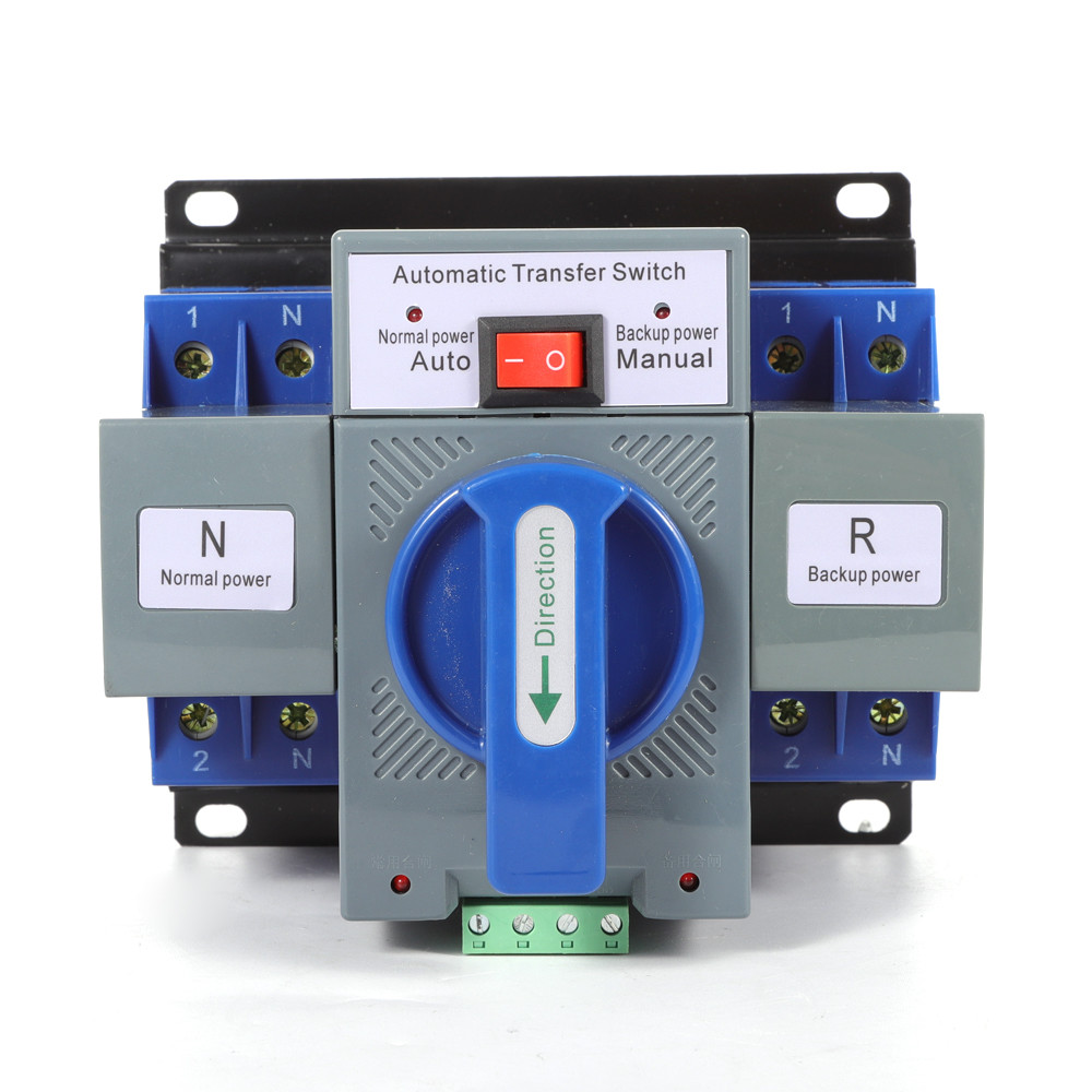 Automatic Transfer Switch Dual Power Generator Changeover Manual Switch 2P/63A