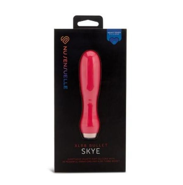 Nu Sensuelle Skye Velvet Touch Bullet Vibrator Hot Pink, New