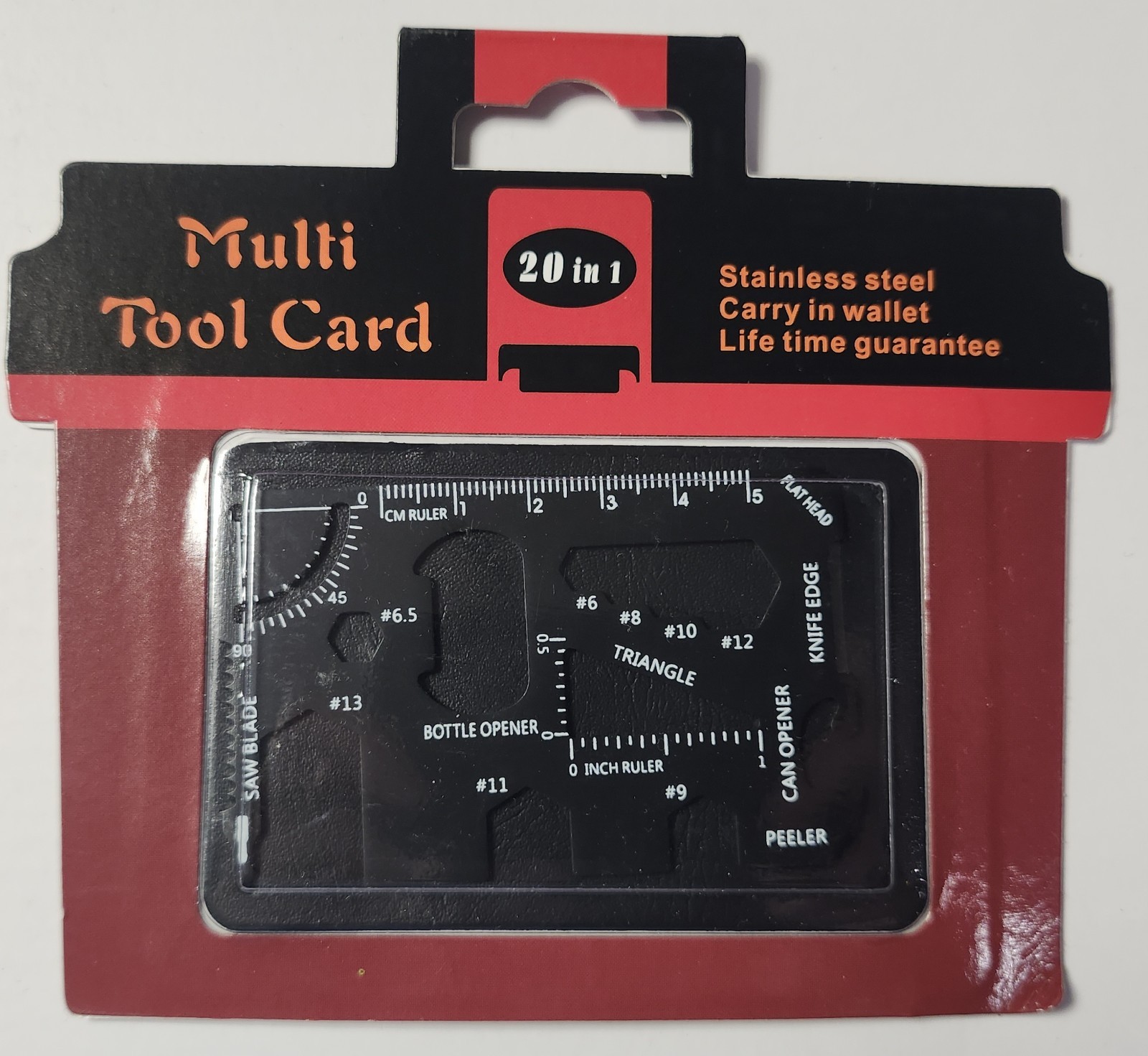 20 In 1 Multi Tool Card Stainless Steel Carry In Wallet Tool