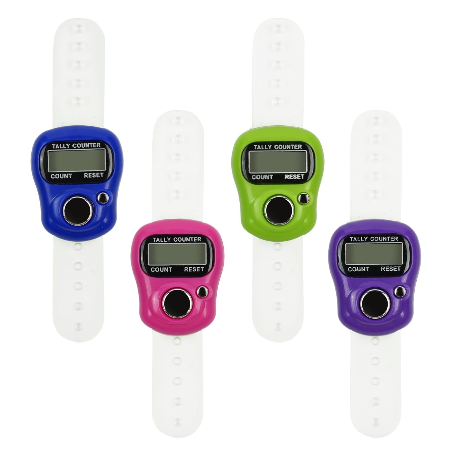 4 Electronic Finger Counter 5 Digit LCD Hand Tally Resettable Digital Clicker