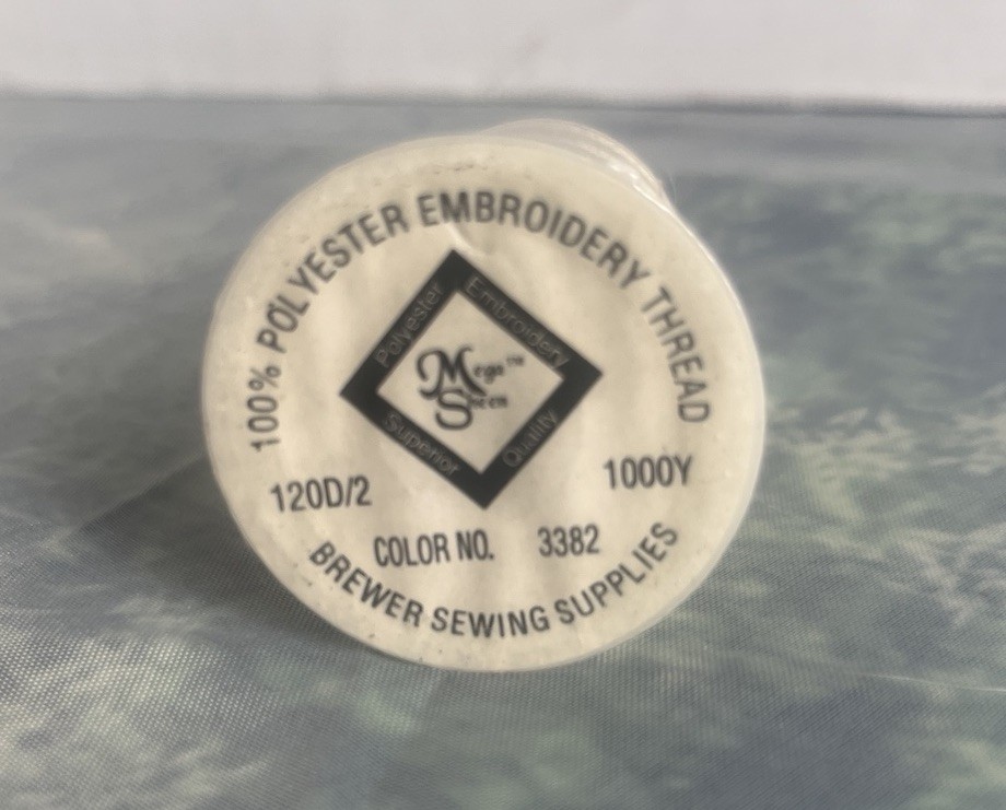 Mega Sheen 100% Polyester Embroidery Machine Thread 1000 Yds 3382 Brewer Sewing