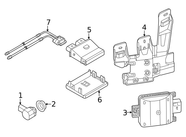 Genuine Audi Blind Spot Detection System Warning Sensor Bracket 89E-907-461-B