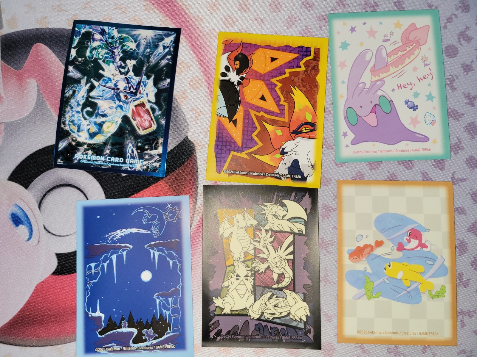 Pokemon Center 6 Individual Card Sleeves Goomy Gyrados Tyranitar Assortment