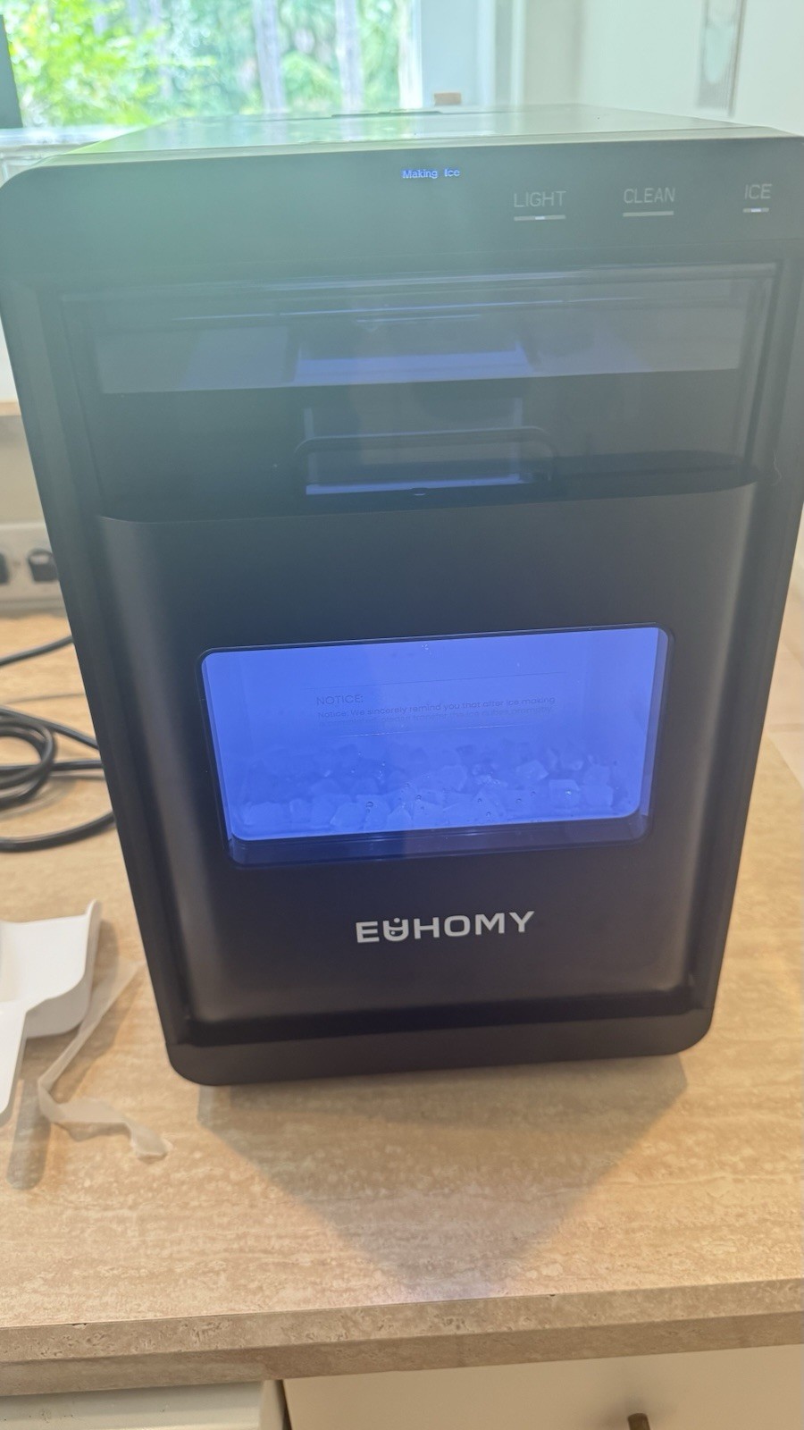 NEW. 🧊 Euhomy Nugget Ice Maker – Open Box, Tested & Working (Black)