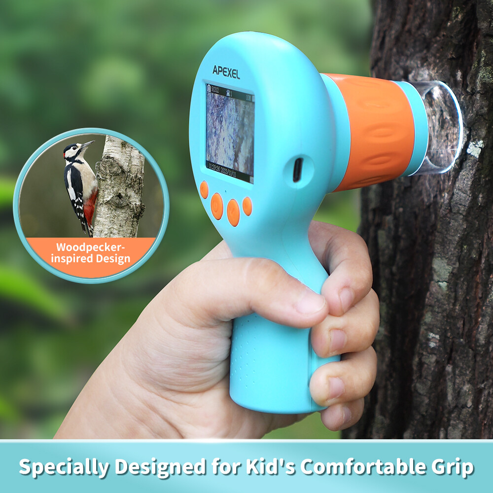 APEXEL 800X Children Digital Microscope With LCD Screen Zoom Microscopes for Kid