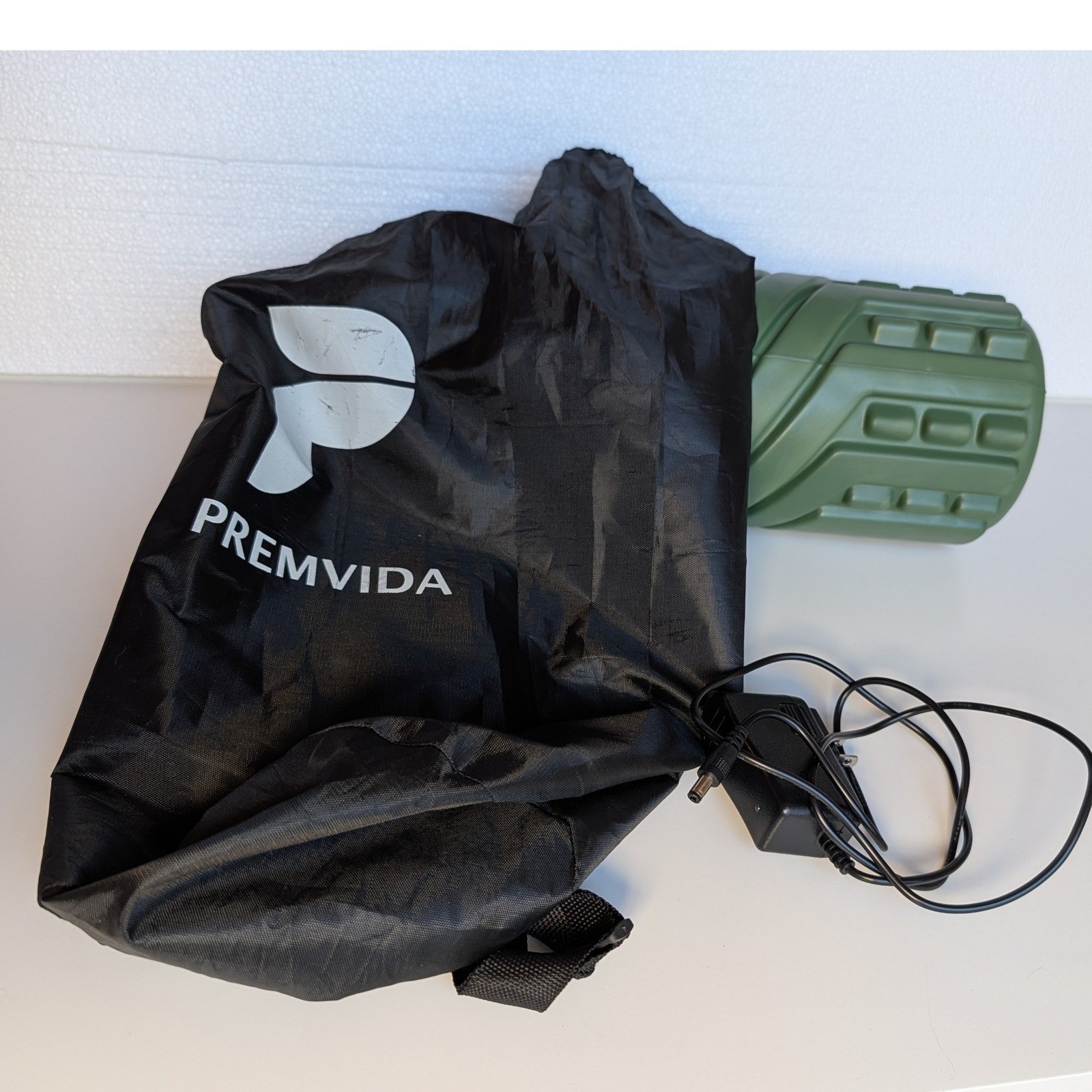 Premvida Electric Vibrating Foam Roller Olive Green 3-Speed Muscle Massage Set