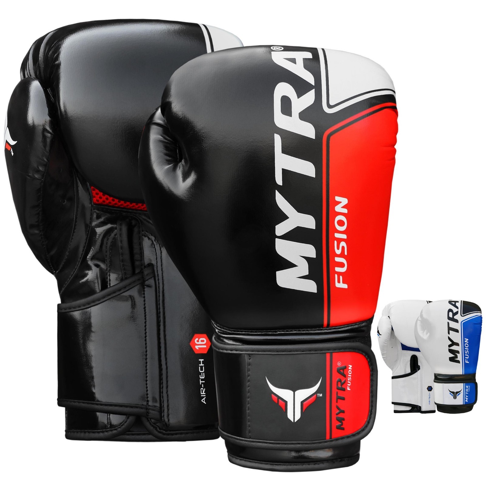 MYTRA Rex Leather Boxing Gloves Sparring Training Punch Bag Gloves Pad 10OZ-16OZ