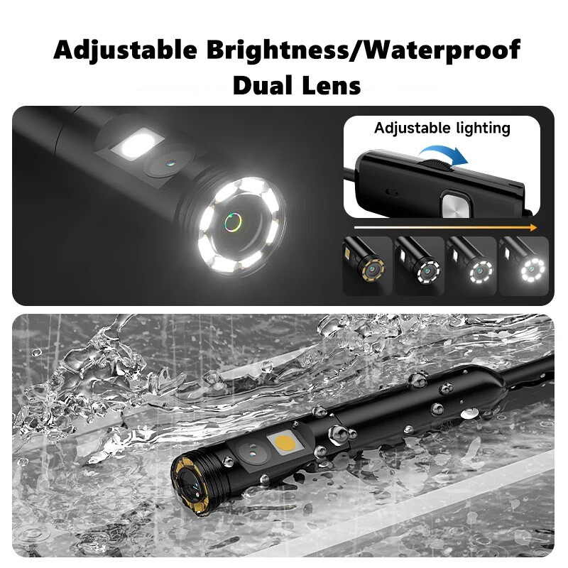USB-C Direct Plug Dual Lens Endoscope Inspection Camera For iPhone iPad Samsung