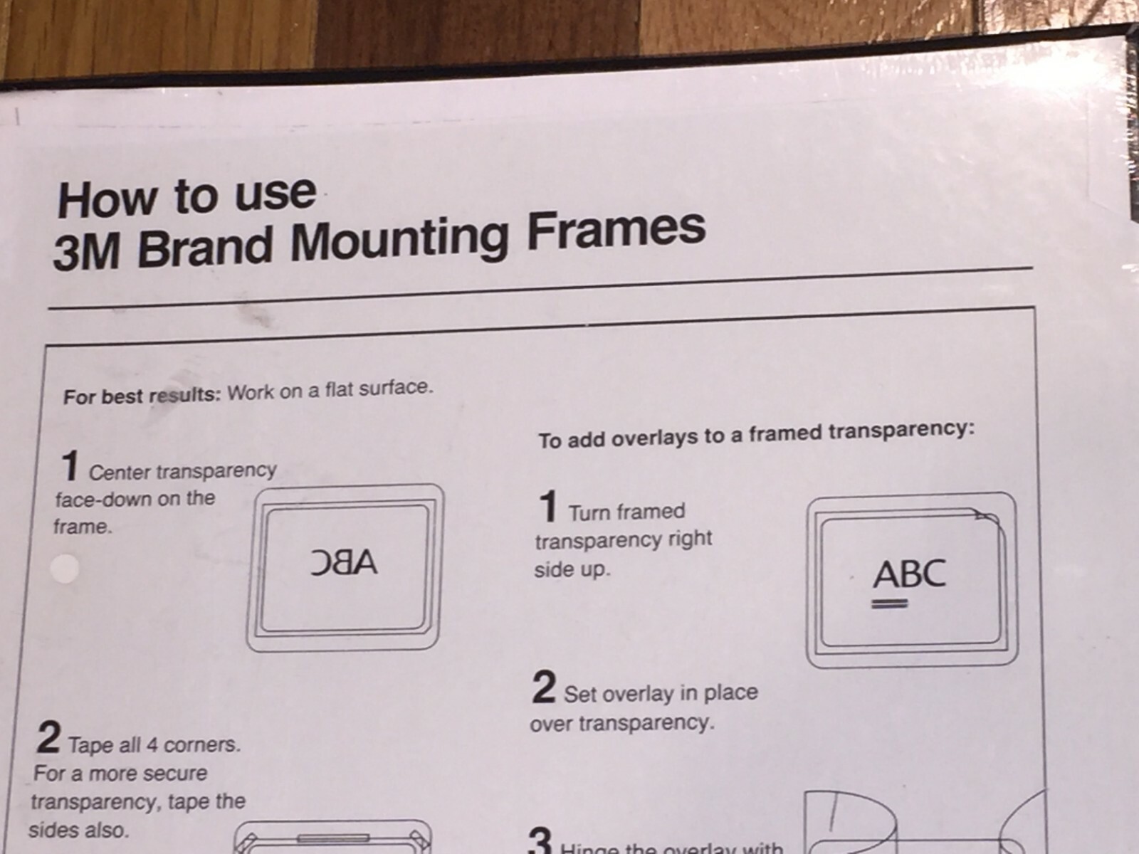 3M Cardboard Transparency MOUNTING FRAMES RS 7120 in Storage Box White Board
