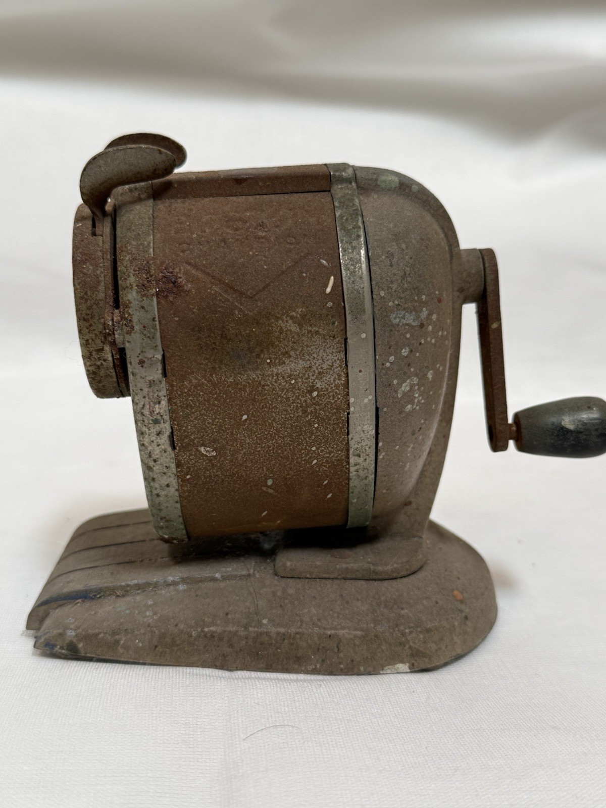 Vintage Boston Champion Pencil Sharpener Desktop Pinch Feed Hand Crank Classroom