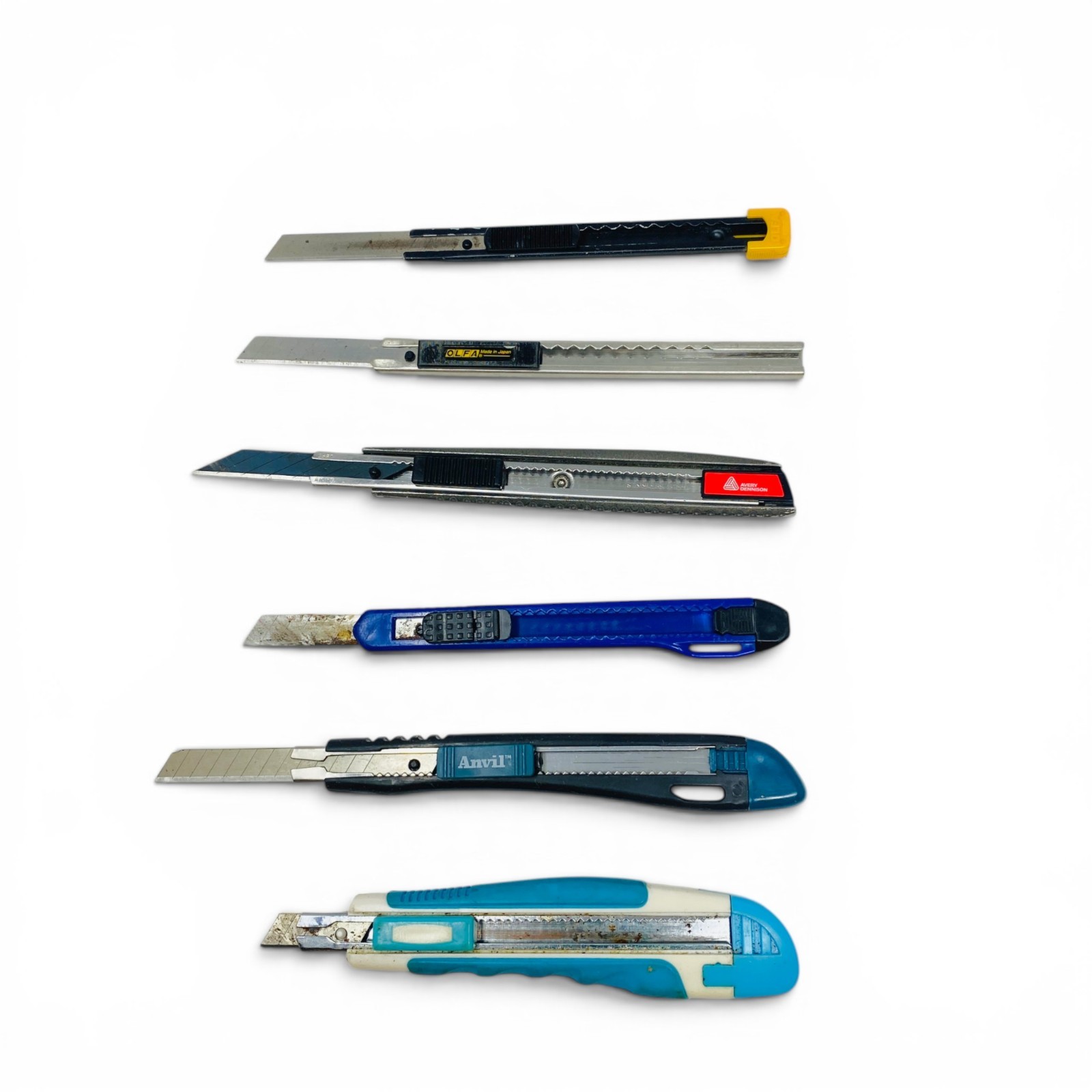 OLFA Anvil Avery Dennison Retractable Snap-Off Utility Knife Lot 6 Pcs