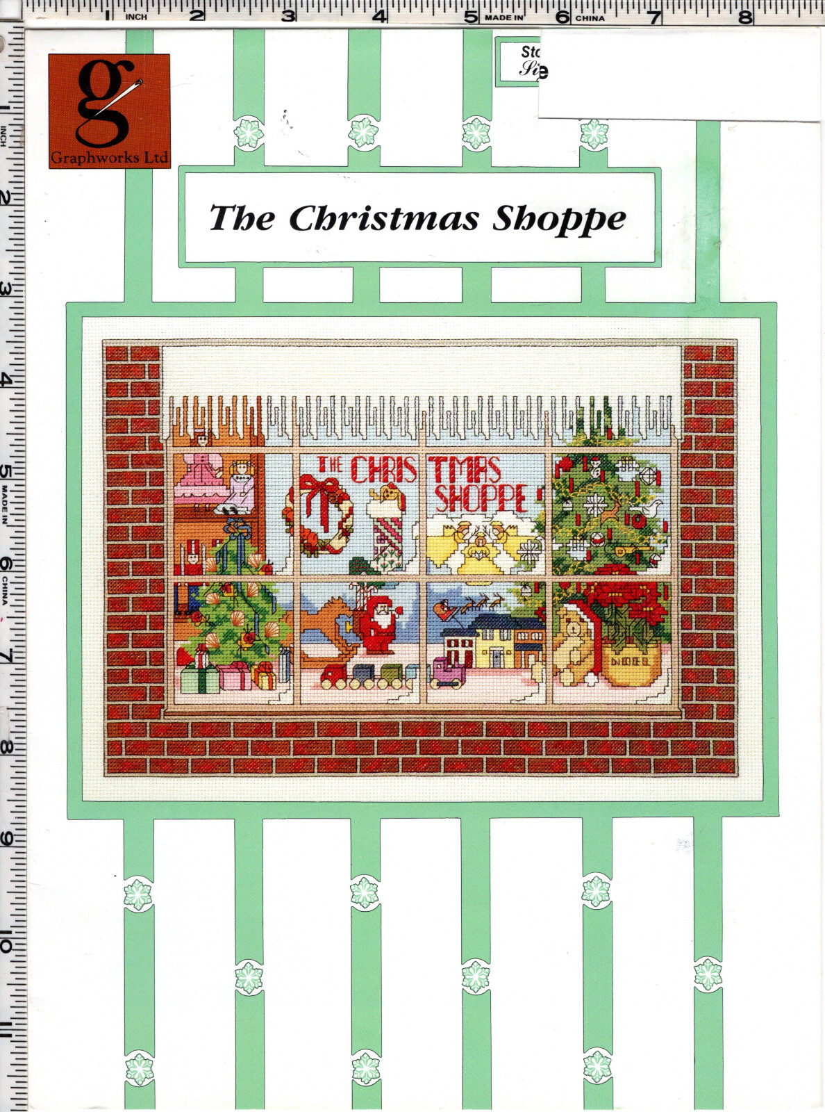 "The Christmas Shoppe" ©1986 Graphworks, LTD. Plastic Canvas Needlepoint Leaflet