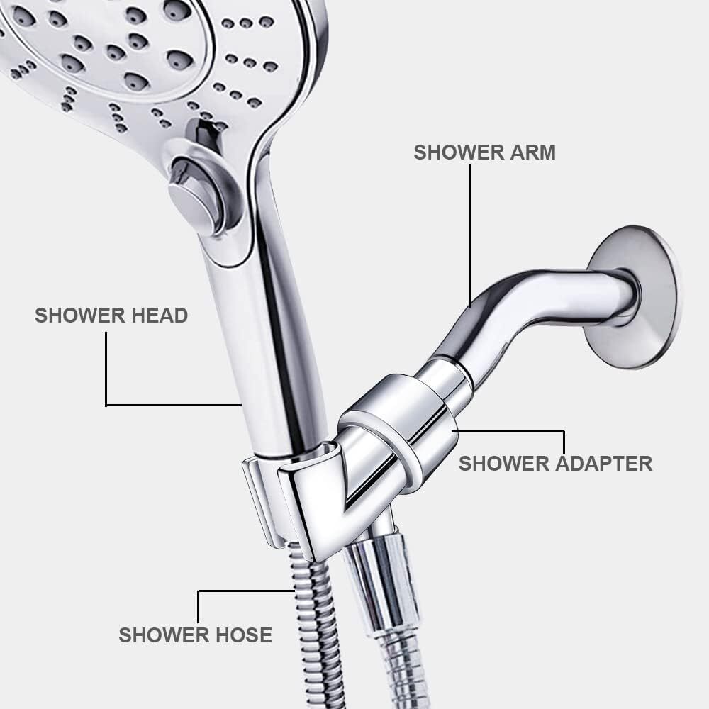 Adjustable Handheld Shower Head Holder Wall-mounted Arm Bracket Handheld Shower