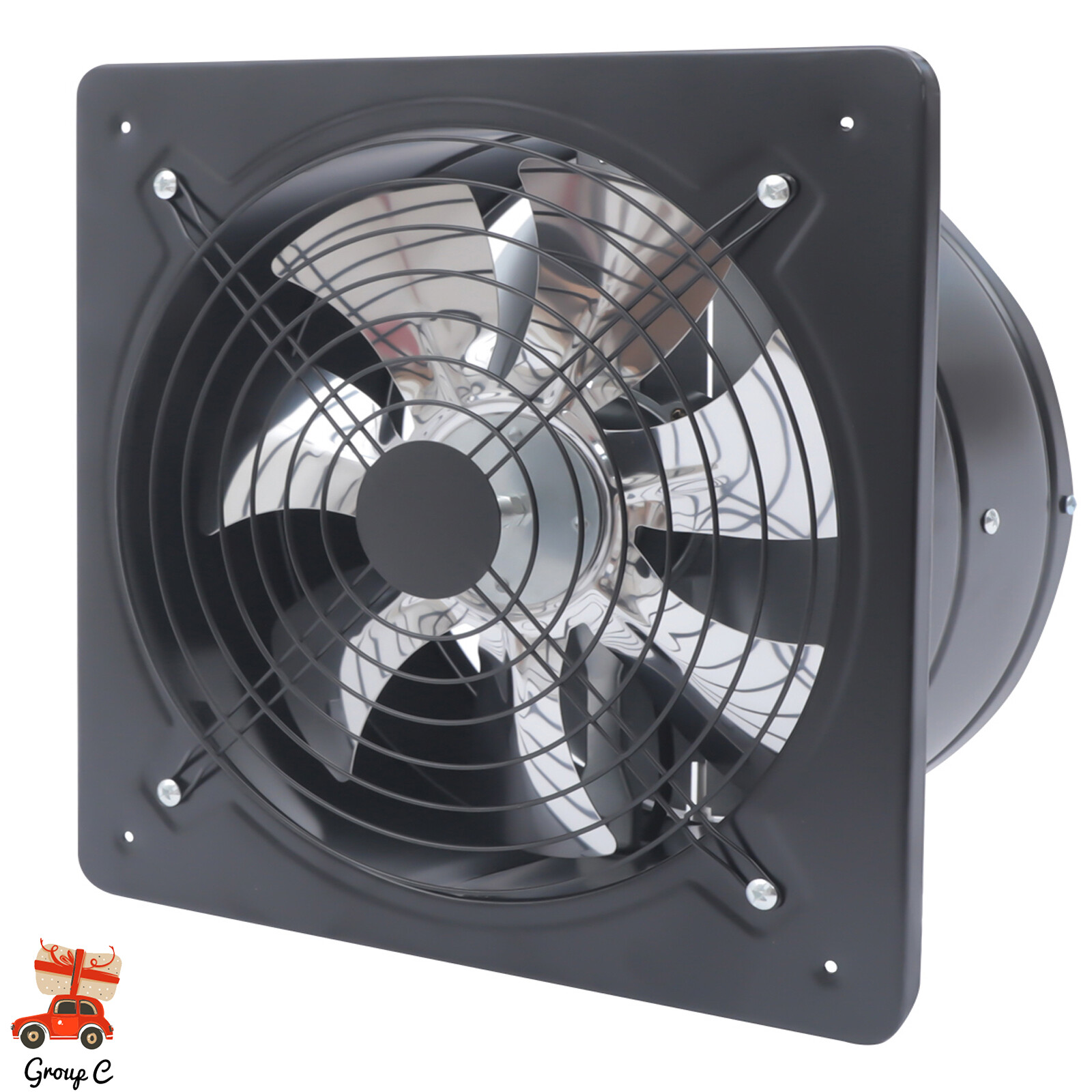 New 12" Exhaust Fan Extractor Fan Wall/Ceiling mount for Bathroom Kitchen Garage