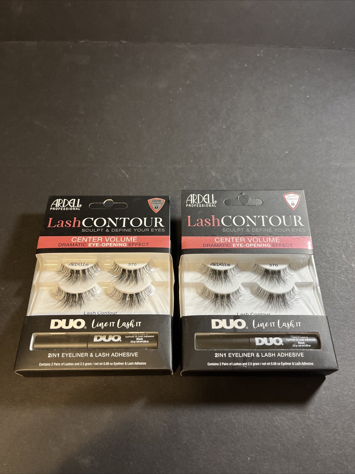 Lot of 2 Ardell  Lash Contour Eyelashes 370 Eye Opening Duo Eyeliner & Adhesive