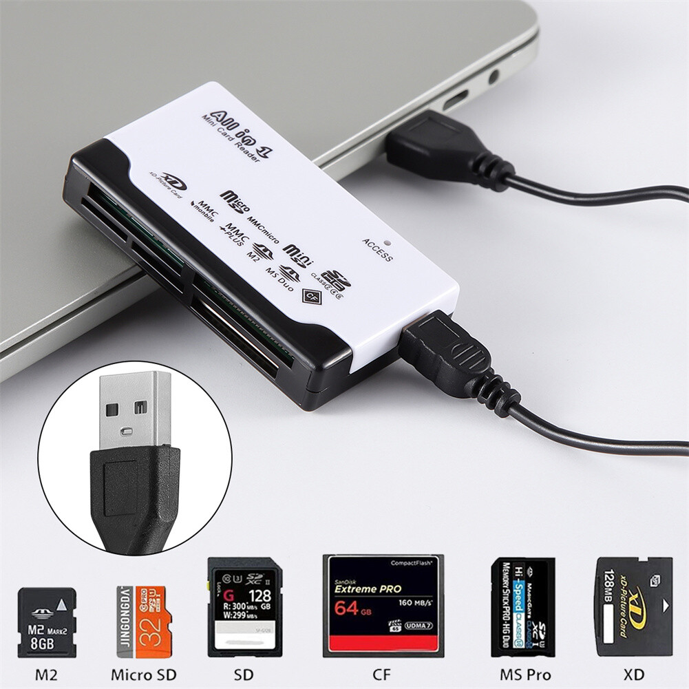 Card Reader Type C USB 2.0 Micro SD TF CF Smart Memory Adapter Laptop Computer