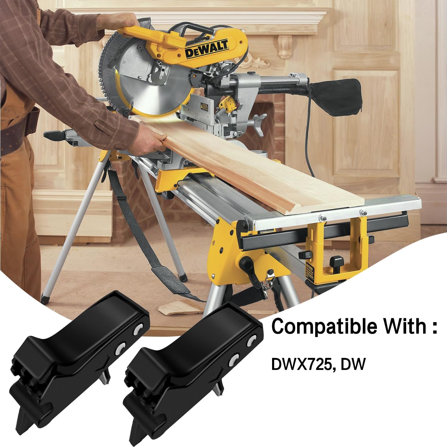 Clips with Miter Saw Mounting Brackets fits Release Lever Kit N087366...