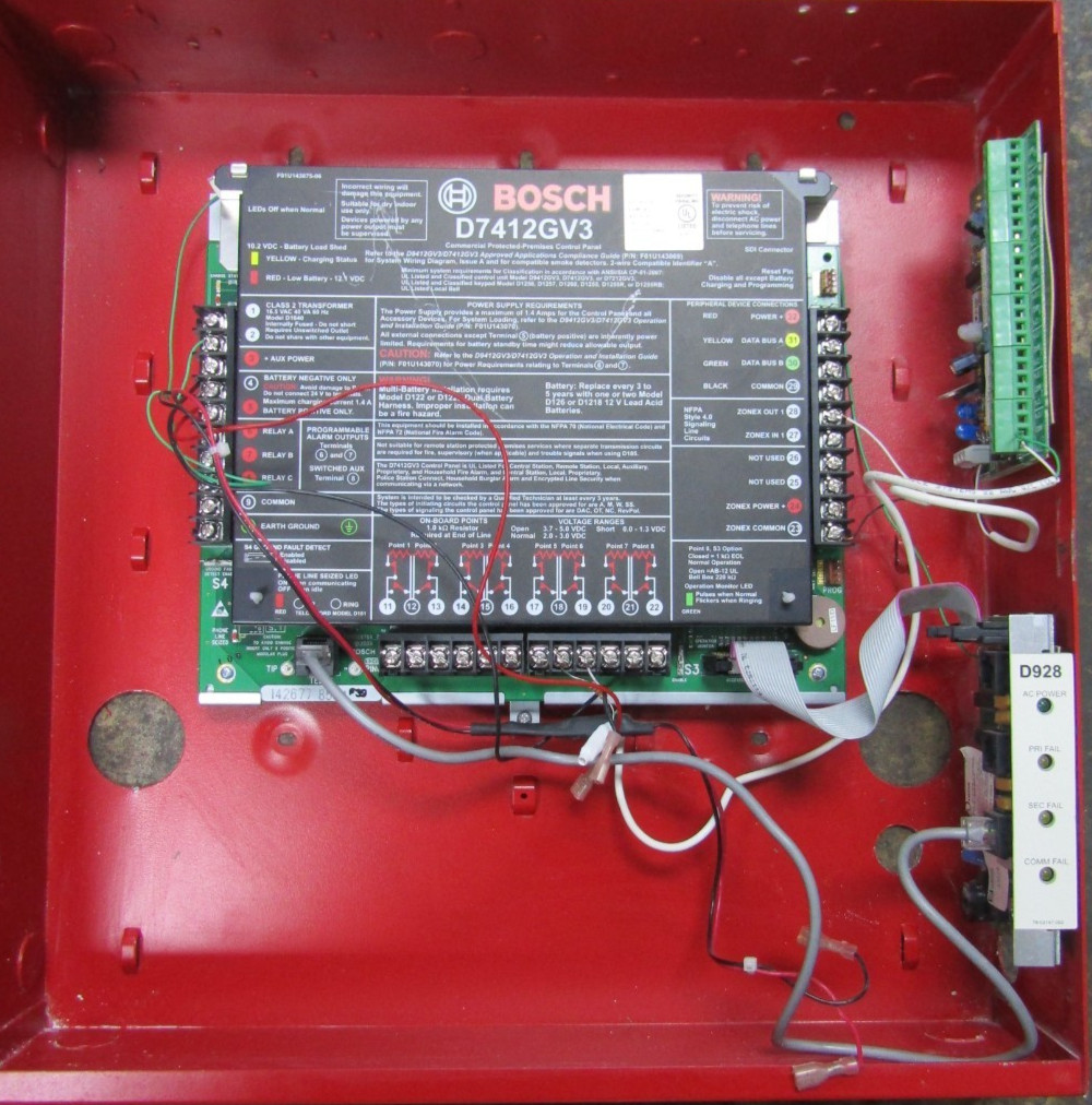 😍 FIRE CONTROL PANEL RADONICS WITH D928, D8129  BOSCH CONTROL D7412GV3