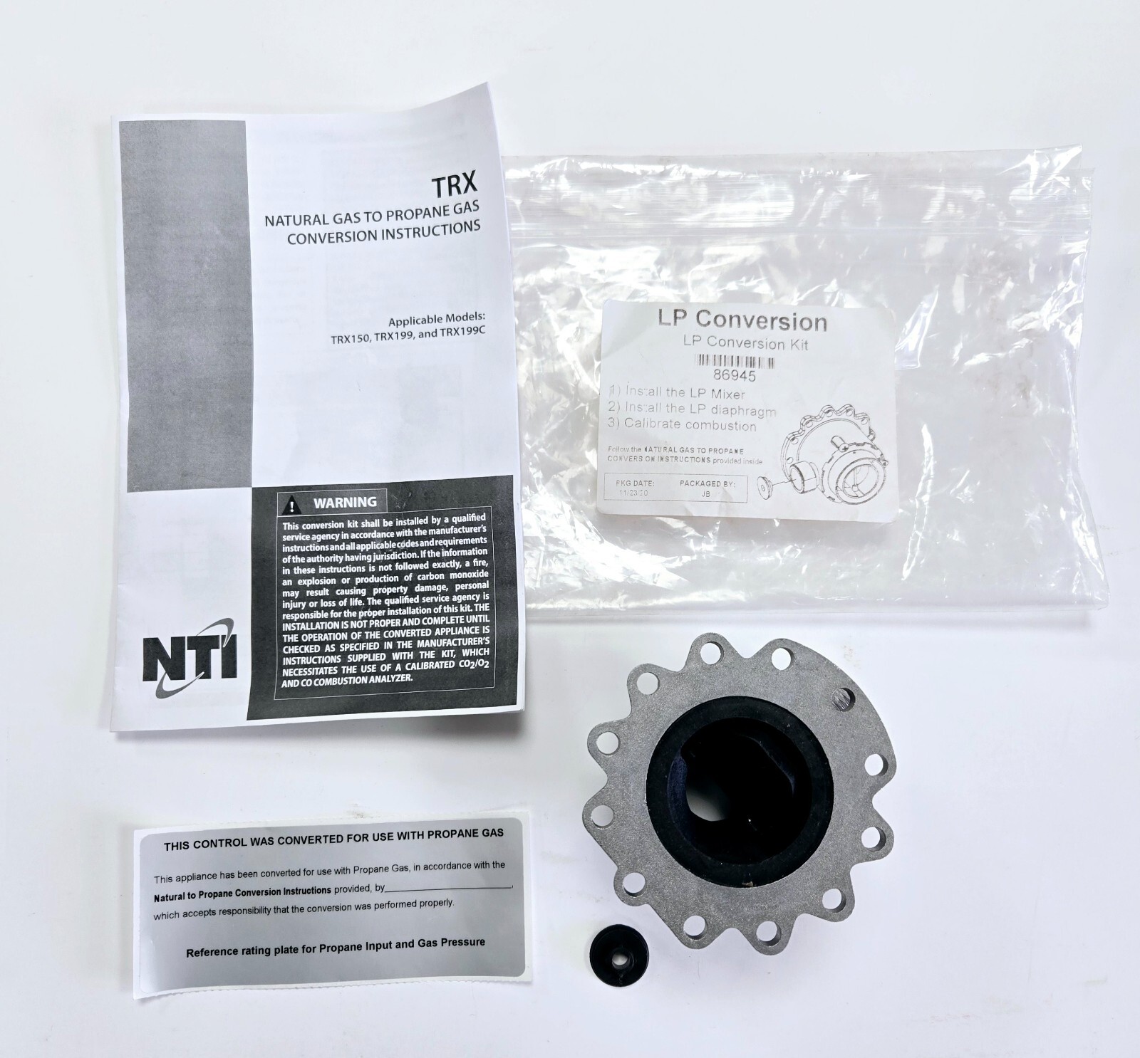 NTI Boiler - Natural Gas to LP Conversion Kit - 86945
