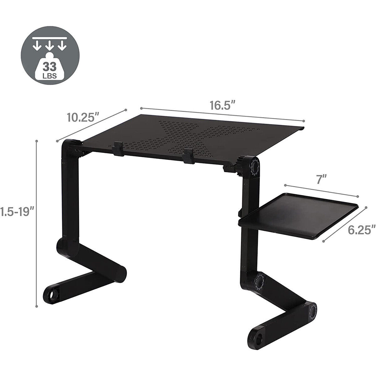 Foldable Laptop Table Stand Lap Sofa Bed Tray Computer Notebook Desk Adjustable