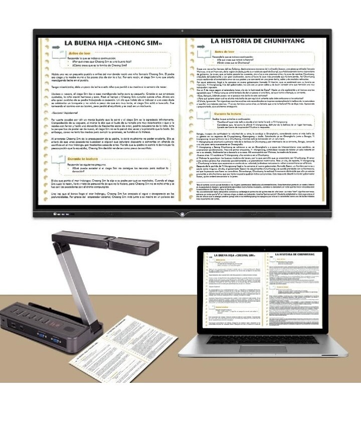 eloam VE802AF Portable Document Camera HDMI VGA Port OCR Visual Presenter