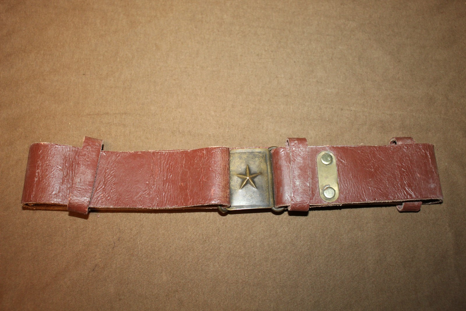 Original Vietnam War NVA-VC (North Vietnam) Army Officer's Leather Belt & Buckle