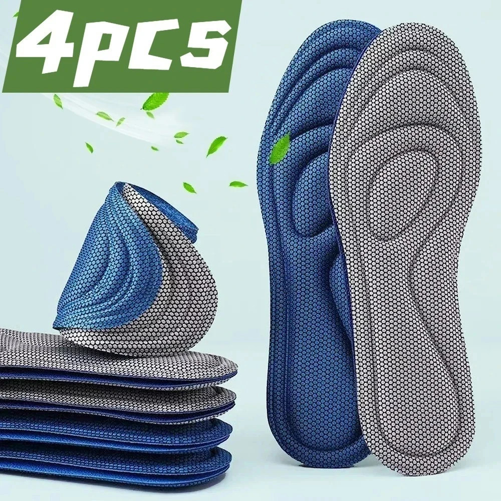 2 Pairs Memory Foam Orthopedic Insoles for Shoes Antibacterial Deodorization