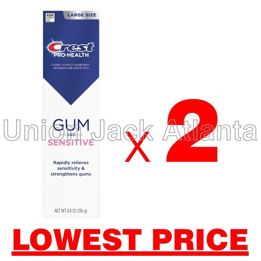 Crest Pro-Health Sensitive and Gum (4.8oz x 2 tubes) exp 09/2028 - LOWEST PRICE