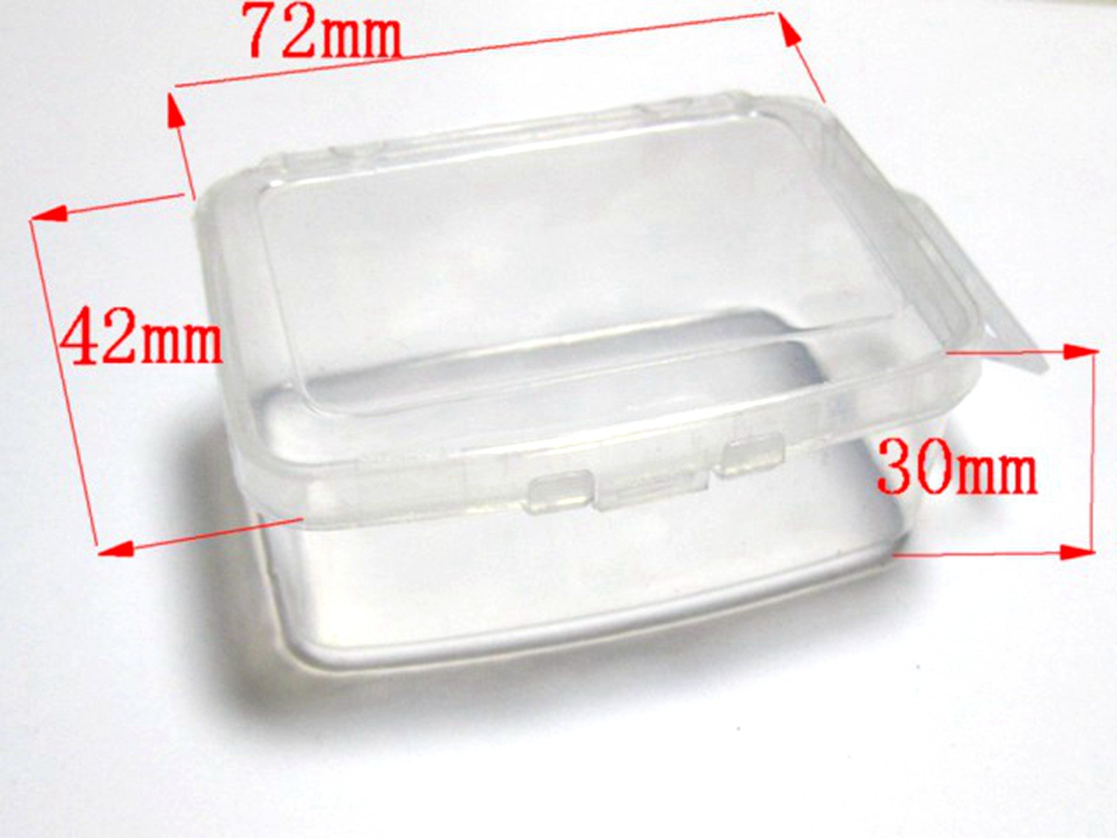 5 Pcs Clear Plastic Box Jewelry Display Case Beads Storage Container 2.8"