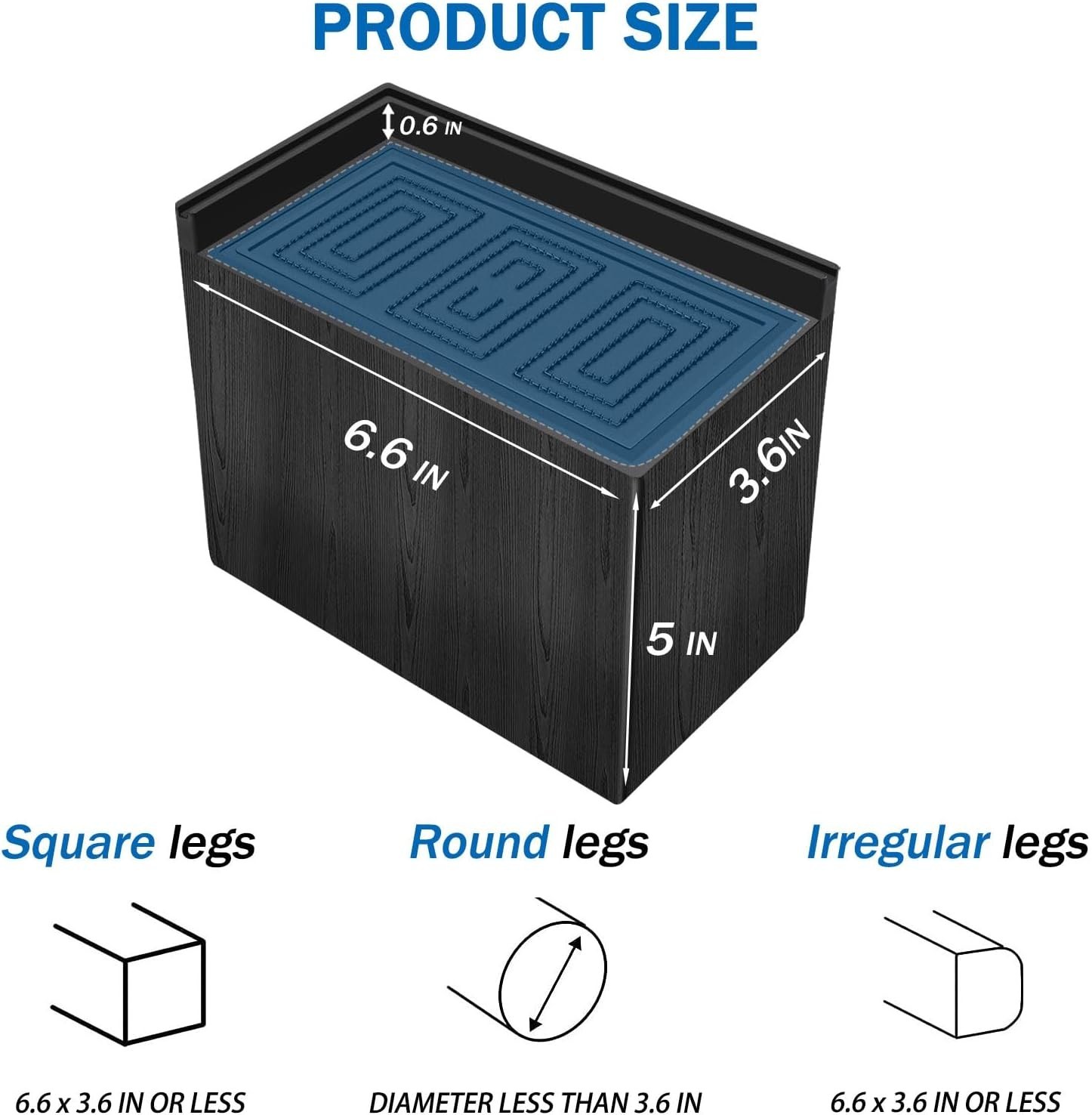 Bed Risers 5 Inch Heavy Duty,Oversized Couch Risers, Extra Wide Furnit...