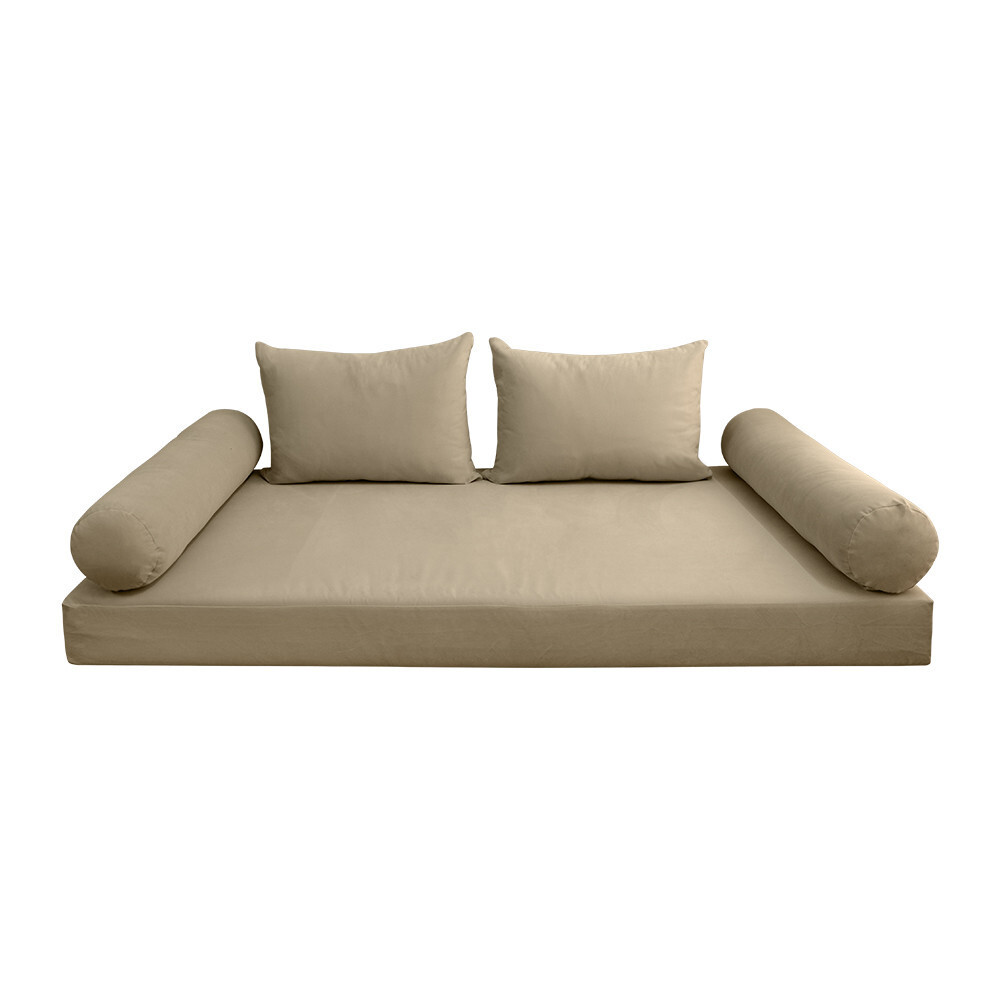 STYLE V4 Full Velvet Knife Edge Indoor Daybed Mattress Pillow |COVER ONLY| AD304