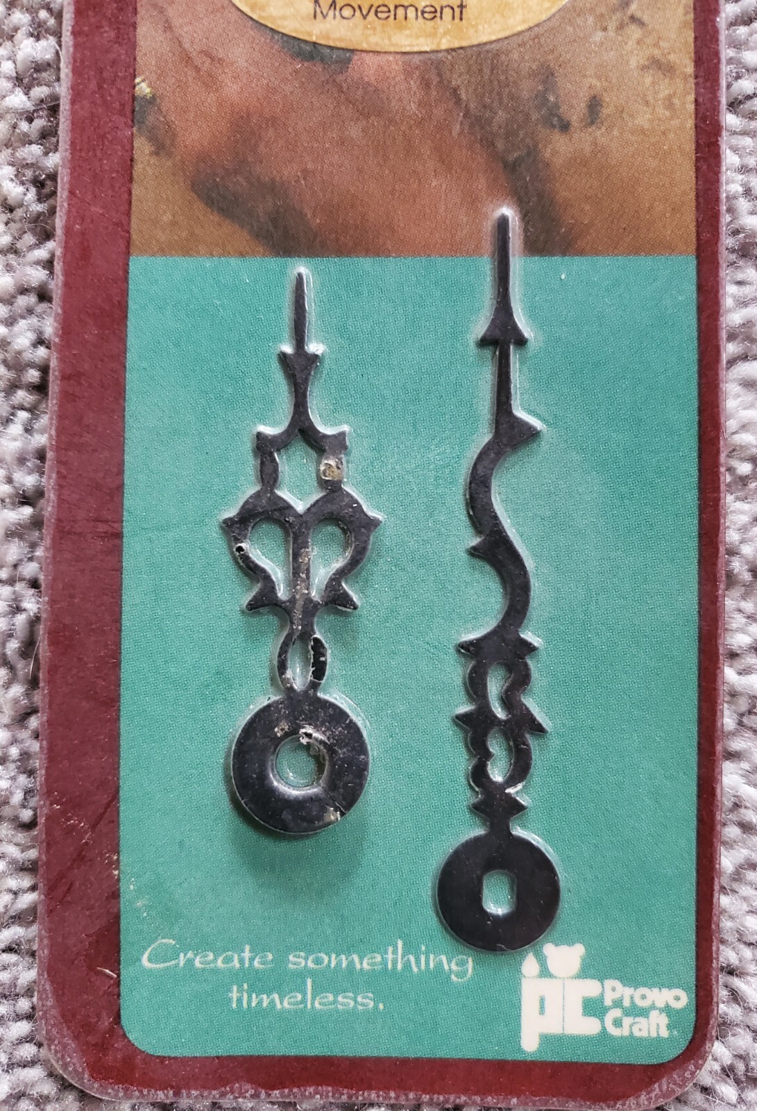 Create O'Clock 2 sets of Clock Hands Fancy & Basic Style Black Metal NEW